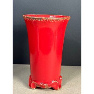 Vintage Oak Express Pretty Posey Vase Tall Red 8'' Tall